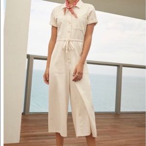Madewell White Utility Jumpsuit